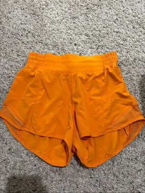 lululemon athletica Bright Orange Athletic Shorts